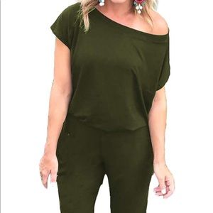 Green jumpsuit